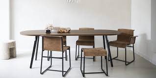 eettafel notenhout design